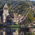 BEAULIEU-SUR-DORDOGNE - promenade en gabarre (le courau "Adèle et Clarisse" sur la Dordogne - chapelle de Pénitents) 