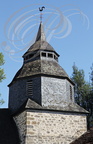 LA CHAPELLE-AUX-SAINTS - église Saint-Namphaise (XIIe siècle) : clocher octogonal à trois étages couvert d'ardoises