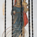 LA CHAPELLE-AUX-SAINTS - église Saint-Namphaise (XIIe siècle) : statue de La Vierge en bois sculpté polychrome