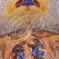 ALBAN - église Notre-Dame : fresque de Nicolaï Greschny (couronnement de la Vierge sous le Saint-Esprit peint sur la voûte)
