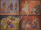 ALBAN - église Notre-Dame : fresque de Nicolaï Greschny (le Nouveau Testament : la Nativité)