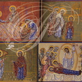 ALBAN - église Notre-Dame : fresque de Nicolaï Greschny (le Nouveau Testament : scènes de la vie de la Vierge)