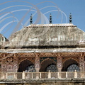 INDE (Rajasthan) - AMBER : le palais (galerie décorée de pierres semi précieuses)