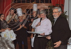 NAJAC - restaurant hôtel l'Oustal del Barry : dîner de chasse des Cuisineries Françaises du 7 décembre 2015 (Claude Izard attribuant les diplômes des Disciples du Goût)