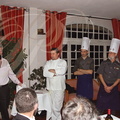 NAJAC - restaurant hôtel l'Oustal del Barry : dîner de chasse des Cuisineries Françaises du 7 décembre 2015 (Claude Izard souhaitant la bienvenue aux convives)