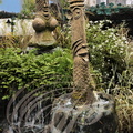 LES GRANDS BUFFETS à NARBONNE - le jardin et sa fontaine animée par les bronzes africains d'Hervé Di Rosa 