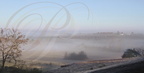 Brouillard de vallée (STRATUS) au lever du soleil en hiver