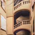 MONTAUBAN - rue de la Résistance : hôtel de Pechels du XVIe siècle (escalier à balustres) de pierre du XVIIe siecle