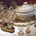 BELLEPERCHE - musée des Arts de la Table : détail d'un service mixte au XIXe siècle