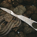 Couteau à canifer les truffes réalisé en acier Damas par Robert Losson
