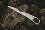 Couteau à canifer les truffes réalisé en acier Damas par Robert Losson