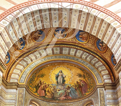 NOTRE-DAME-de-LAPEYROUSE : fresques du chœur peintes par Louis-Cazottes