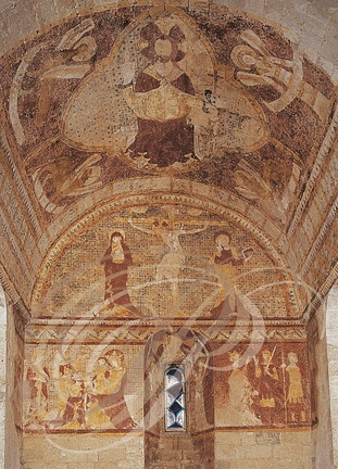 NOTRE-DAME-de-SAUX (environs de Montpezat-de-Quercy) - peintures murales (fin XIVe siècle)