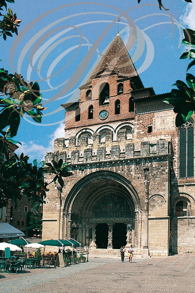 MOISSAC - abbatiale Saint-Pierre : façade (portail roman)