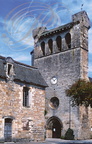 CASTELFRANC  - église Notre-Dame-de-l'Assomption : clocher mur à quatre baies campanaires (vallée du Lot à l'est de Puy-Lévèque)