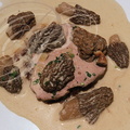 Épaule de VEAU cuite à basse température, compotée d'oignons et morillons crémeux par Thierry Pszonka (Les Sens à Puylaroque - 82)