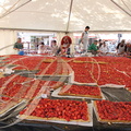 BEAULIEU-SUR-DORDOGNE - fête de la fraise : fabrication de la tarte géante (8 mètres de diamètre)