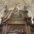 VILLEFRANCHE-DE-ROUERGUE - chartreuse Saint-Sauveur : la chapelle conventuelle (cloture du chœur en bois sculpté du XVIIe siècle)