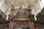 VILLEFRANCHE-DE-ROUERGUE - chartreuse Saint-Sauveur : la chapelle conventuelle (cloture du chœur en bois sculpté du XVIIe siècle)