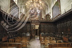 VILLEFRANCHE-DE-ROUERGUE - chartreuse Saint-Sauveur : la chapelle conventuellel (stalles - fin XVe siècle)