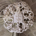 VILLEFRANCHE-DE-ROUERGUE - chartreuse Saint-Sauveur :  le petit cloître (chrisme sur une clef de voûte)