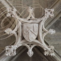 VILLEFRANCHE-DE-ROUERGUE - chartreuse Saint-Sauveur :  le petit cloître (écusson sur une clef de voûte portant les armoiries des fondateurs)