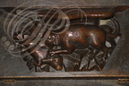 VILLEFRANCHE-DE-ROUERGUE - chartreuse Saint-Sauveur : stalles du XVe siècle attribuées au maitre huchier André Sulpice (une miséricorde 