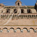 SAINT-SULPICE-LA-POINTE - l'église Saint-Sulpice de style néogothique : clocher-mur en briques foraines