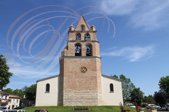 PAULHAC - église Notre-Dame de l'Assomption : clocher-mur en briques foraines