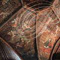 VILLEFRANCHE-DE-ROUERGUE - Chapelle des Pénitents Noirs : le plafond peint (l'empereur Constantin et saint Luc)