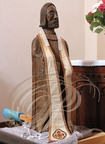 NAJAC - statue en bois sculpté de saint Barthélémy