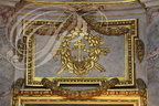 VILLEFRANCHE- DE-ROUERGUE - Chapelle des Pénitents Noirs : décor baroque (dessus d'un Tableau, représentant la croix miraculeuse apparue à l'empereur Constantin lors de la bataille de Milvius )