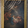 VILLEFRANCHE- DE-ROUERGUE - Chapelle des Pénitents Noirs : tableau de Charles Dujon (XVIIIe siècle) l'adoration des bergers