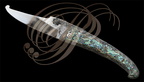 NAJAC Régis - couteau de paix avec manche en nacre d'abalone