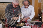 LALBENQUE - Fête de la TRUFFE du 29 janvier 2017 : Inititation culinaire autour de la truffe par Alexis Pelissou et Gérard Baud (Blancs de volaille, champignons, macaronis aux truffes)