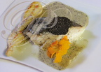Pavé de BAR rôti sur peau et crème de TRUFFES par La Chartreuse à Cahors (46) - Repas gastronomique de la Fête de la truffe à Lalbenque