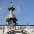 VILLEFRANCHE-DE-ROUERGUE - Chapelle des Pénitents Noirs : détail des clochetons et de la toiture