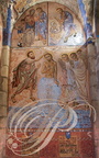 BRIATEXTE - église Notre-Dame-de-Beaulieu : le Batistère peint par Nicolas Greshny (le baptème de Jésus)