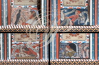 Abbaye de SAINT-HILAIRE - le logis abbatial : closoirs peints au XVe siècle