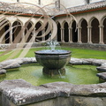 Abbaye de Saint-Hilaire - le cloître du XIVe siècle (la fontaine)