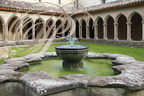 Abbaye de Saint-Hilaire - le cloître du XIVe siècle (la fontaine)