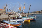 COLLIOURE - le port : les barques de pêche traditionnelles (les Catalanes)