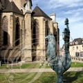 OLORON SAINTE MARIE Statue de Saint Grat sculptee par Pierre Castillou devant la cathedrale