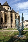 OLORON SAINTE MARIE Statue de Saint Grat sculptee par Pierre Castillou devant la cathedrale