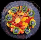 Salade de FRUITS : FRAISES, MANGUES et KIWIS