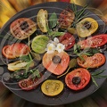Carpaccio de TOMATES en 9 variétés par Le "Trèfle Rouge" de Montauban 