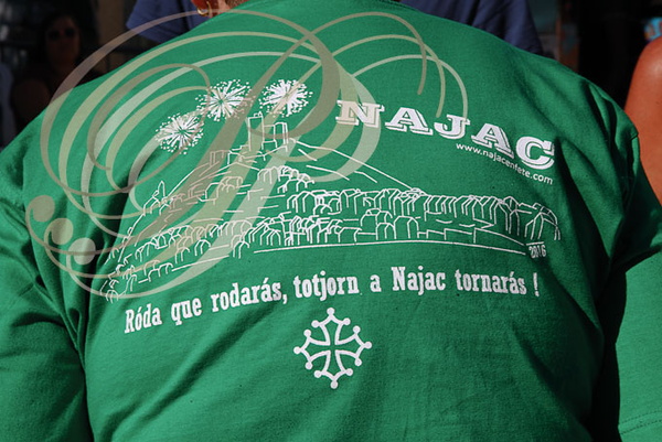 NAJAC - Fête de saint Barthélémy et de la fouace : tee-shirt du comité des fêtes de  Najac